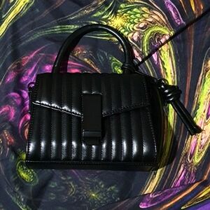 ALDO Small Mini Crossbody Quilted Shoulder Bag with Strap Knot Charm